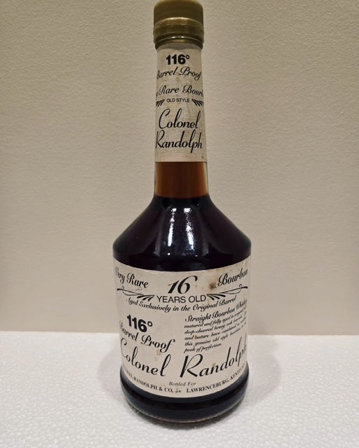 Colonel Randolph 16 year 116 proof - Bottled By Julian Van Winkle 1991