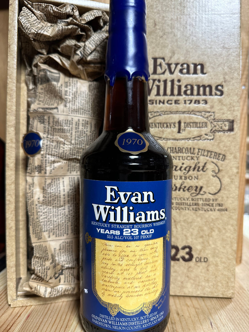 Evan Williams 23 year 1970 Vintage Bourbon