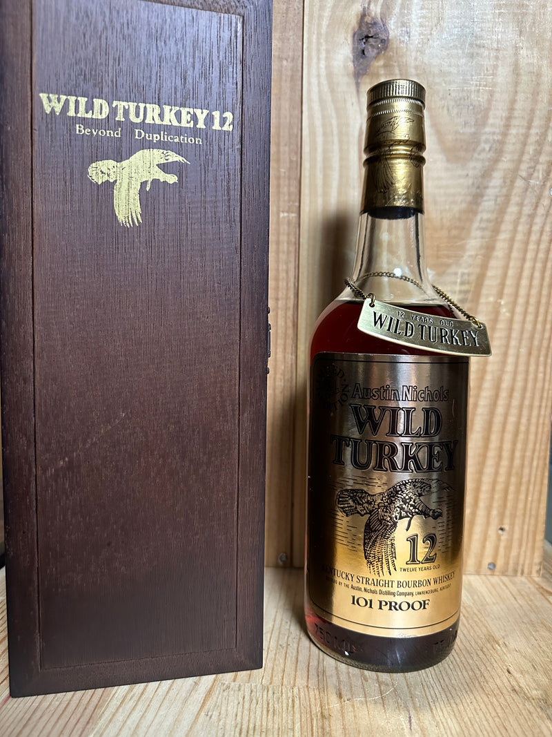 Wild Turkey 12 year 101pf "CGF" circa '85-86 with custom wooden box