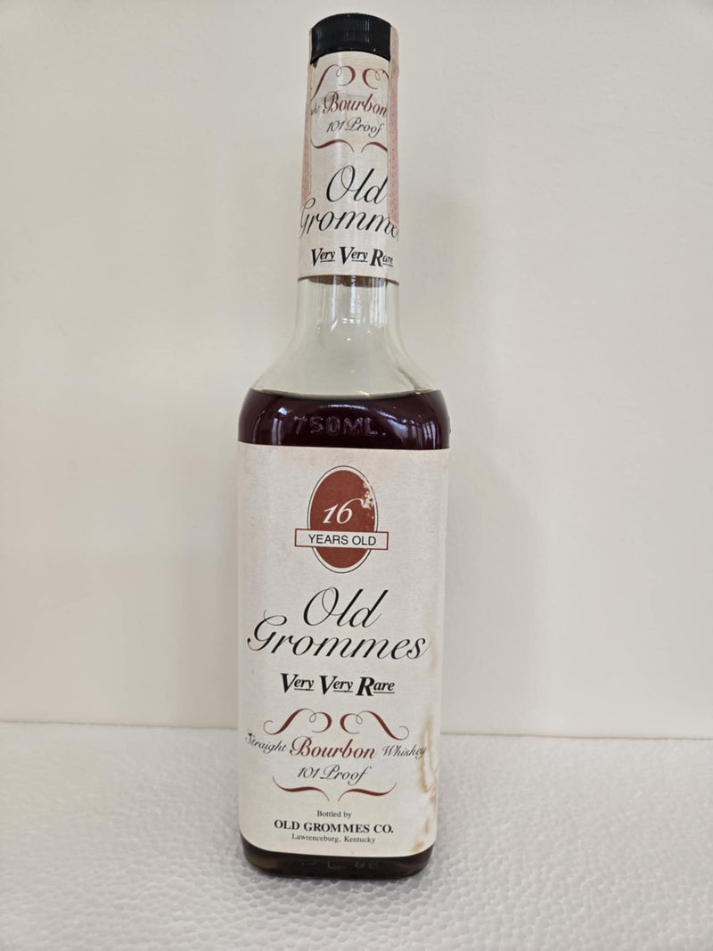 Old Grommes 16 year 101 proof Bottled By Julian Van Winkle III circa 1991