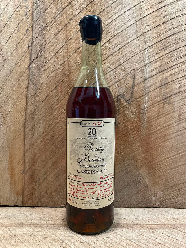 Society of Bourbon Connoisseurs (SOBC) 20 year 1974 Batch #74-241 51.8%